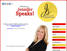 Tablet Screenshot of jenniferspeaks.com
